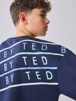 Baker by Ted Baker ensemble sweat-shirt graphique bleu marine oversize et joggings