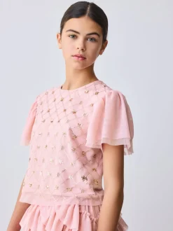 Baker by Ted Baker Rose 2 Pieces avec haut en maille à Sequins et jupe à volants