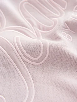 Baker by Ted Baker Sweat-shirt à capuche rose/blanc oversize en Satin appliqué au dos Imprimé