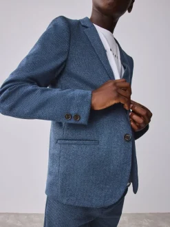 Baker by Ted Baker veste de costume en jersey bleu