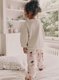 Ballerine écru/rose - Pyjama en laine polaire (9mths-10yrs)