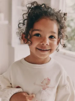 Ballerine écru/rose - Pyjama en laine polaire (9mths-10yrs)