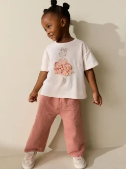 Ballerine rose - T-shirt Manches courtes (3mths-7yrs)