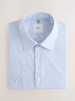 Bande blanche/bleue - Chemise habillée à manches longues riche en coton