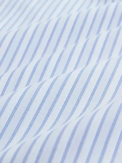 Bande blanche/bleue - Chemise habillée à manches longues riche en coton