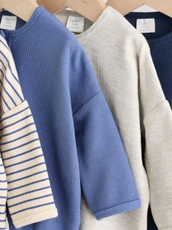 Bande bleue - Lot de 4 t-shirts à manches longues bébé (0mois2ans)