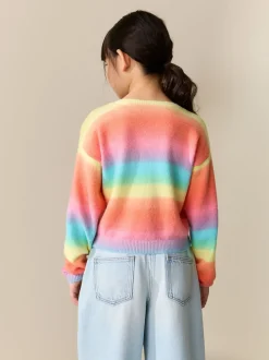 Bande d'arc-en-ciel - Cardigan boutonné (3-16 ans)