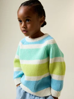 Bande lumineuse - Pull Col rond en maille chenille (3mois-7ans)