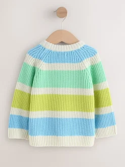 Bande lumineuse - Pull Col rond en maille chenille (3mois-7ans)