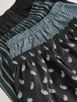 Bande noire - Lot de 4 - Boxers purs tissés