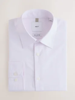 Bande rose - Chemise habillée à manches longues riche en coton