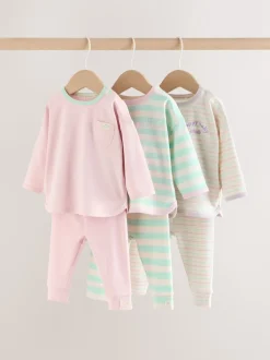 Bande rose - Ensemble haut à manches longues et leggings 6 pièces (0mois-3ans)