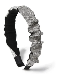 Bandeau noir scintillant froncé Aela