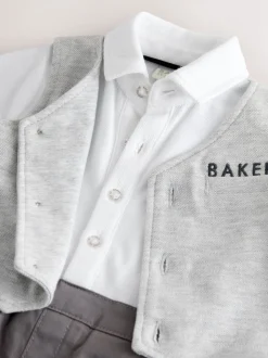 Barboteuse Baker by Ted Baker grise élégante à nœud papillon
