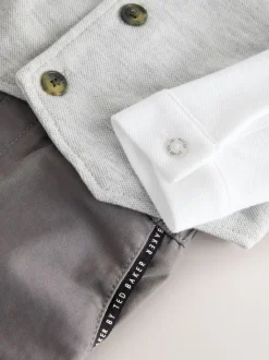 Barboteuse Baker by Ted Baker grise élégante à nœud papillon