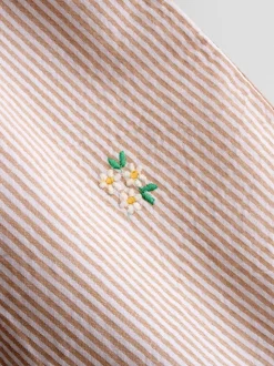 Barboteuse JoJo Maman Bébé brodée à épaules volantées