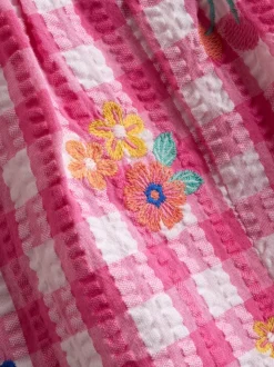 Barboteuse JoJo Maman Bébé brodée à épaules volantées