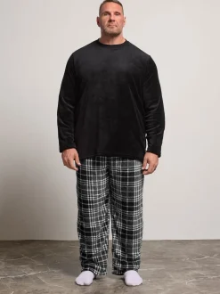 Bas de pyjama en polaire à carreaux BadRhino Big & Tall