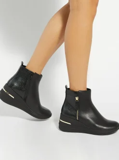 Baskets de sport compensées Dune London Every Side zippées