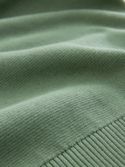Beige Sable foncé/Vert sauge - Lot de 2 pulls N. Premium 100% coton Coupe classique Premium Quarter Zip