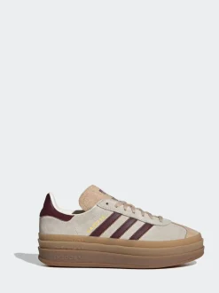 Beige/Rouge - Baskets adidas Originals Gazelle Bold W