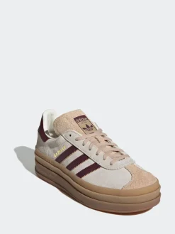 Beige/Rouge - Baskets adidas Originals Gazelle Bold W