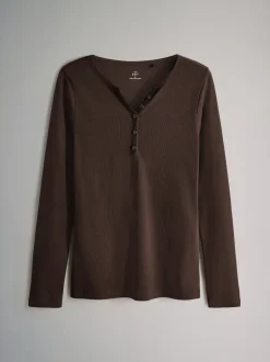 Berry/rayure/rose/blanc - The Set 4 Pack Ribbed Henleys Manches longues T-shirt