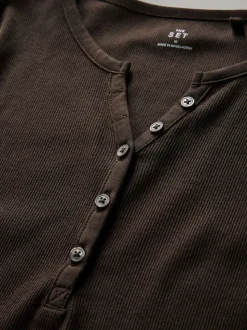 Berry/rayure/rose/blanc - The Set 4 Pack Ribbed Henleys Manches longues T-shirt