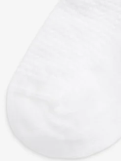 Blanc - 5 Chaussettes de baskets à Volant en coton Lot