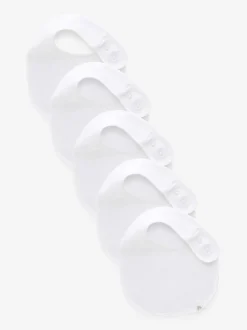 Blanc - 100% Coton Bébé BIBS 5 Lot