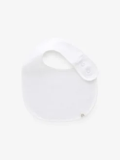 Blanc - 100% Coton Bébé BIBS 5 Lot