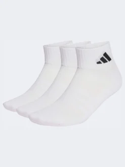 Blanc - adidas lot de 3 paires de chaussettes rembourrées indispensables à la cheville