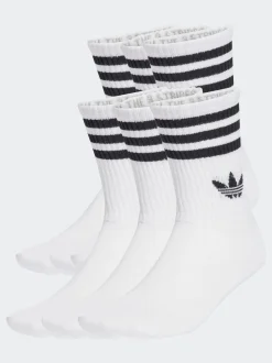 Blanc - adidas originals Chaussettes à col rond 6 Lot