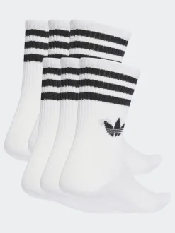 Blanc - adidas originals Chaussettes à col rond 6 Lot