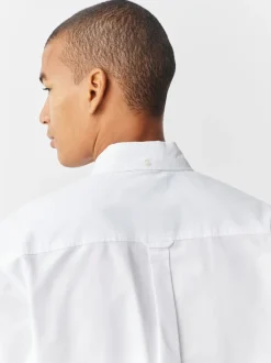 Blanc - Ajustement régulier - Chemise Oxford à manches courtes