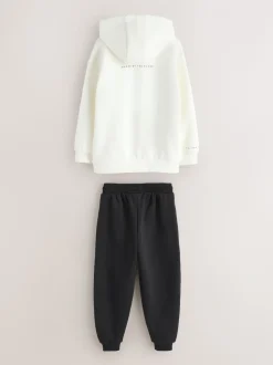 Blanc - Baker by Ted Baker ensemble sweat à capuche et jogging graphique oversize