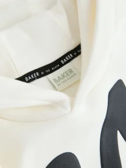 Blanc - Baker by Ted Baker ensemble sweat à capuche et jogging graphique oversize