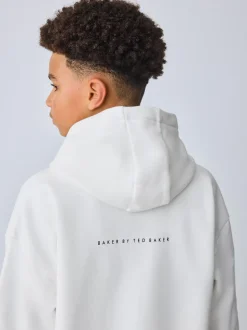 Blanc - Baker by Ted Baker ensemble sweat à capuche et jogging graphique oversize