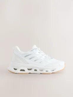 Blanc - Baskets à dentelle élastique