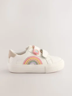 Blanc - Baskets à fermeture tactile