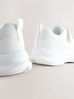 Blanc - Baskets à lacets élastiques