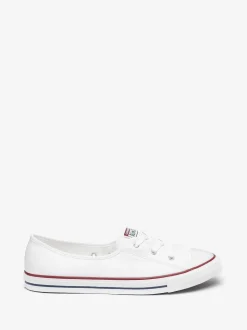 Blanc - Baskets à lacets style ballerine Converse