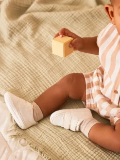 Blanc - Baskets BÉBÉ à Fermeture par contact (0-2mois)