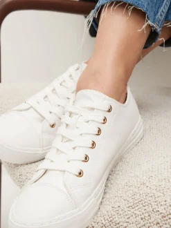 Blanc - Baskets de baseball vernies