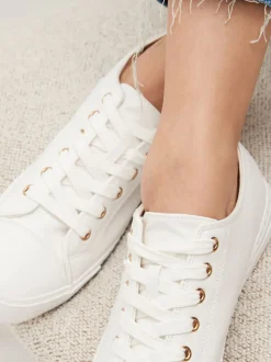 Blanc - Baskets de baseball vernies