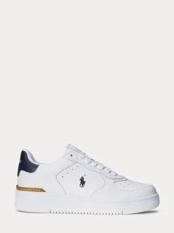 Blanc - Baskets Polo Ralph Lauren Masters Court en cuir