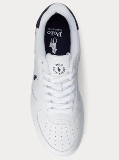 Blanc - Baskets Polo Ralph Lauren Masters Court en cuir