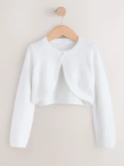 Blanc - Boléro pour les occasions moelleuses (12mois à16ans)