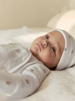 Blanc - Born in 2026 Bébé Combinaison de nuit & Chapeaux (0-9mois)