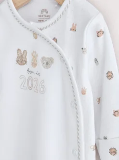 Blanc - Born in 2026 Bébé Combinaison de nuit & Chapeaux (0-9mois)